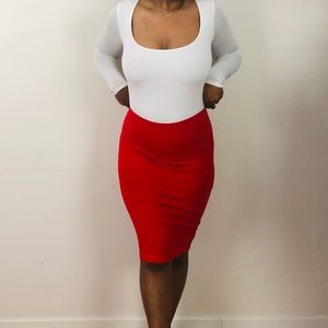 🌹Red Ponte Skirt🌹
